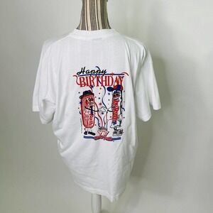 Vintage Babe Ruth Nestle Candy Single Stitch White 75th Anniversary T-Shirt XL